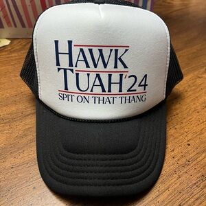 Hawk Tuah spit on that thang ‘24 navy and red hat NEW WITHOUT TAGS